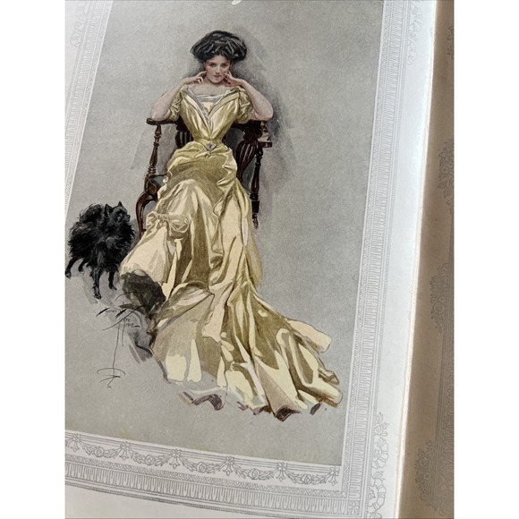 Vintage 1908 Bachelor Belles Harrison Fisher Illustrations Color Plates Book - Picture 5 of 9